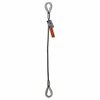 Hsi Single Leg Wire Rope Sling, 1-1/4 in dia, 20 ft Length, Thimble to Thimble, 15 Ton Capacity 105B1-1/4XTT-20
